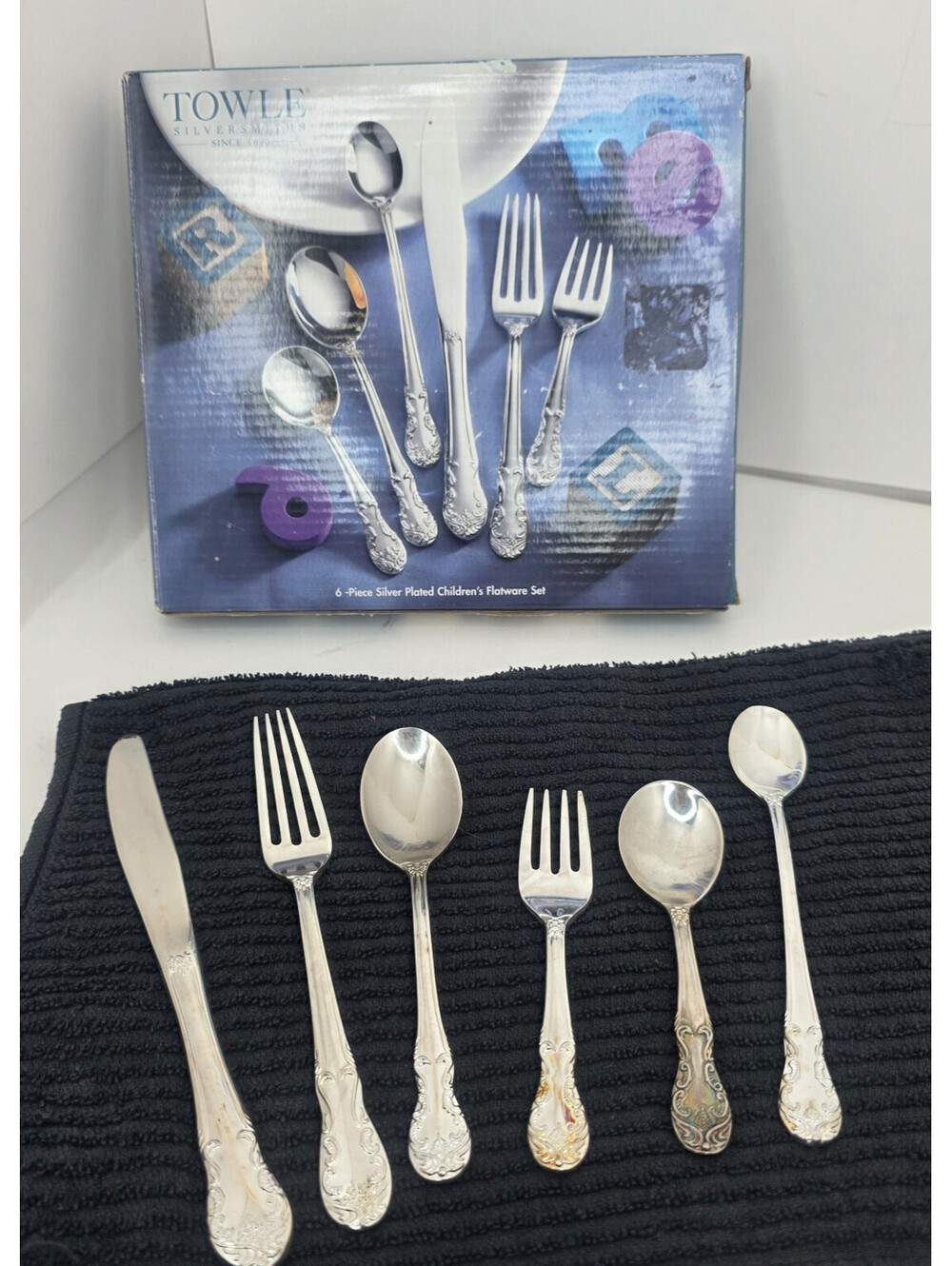 Towle Six Piece Siver Plated Children's Flateware Set T8053196